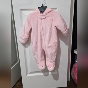 Carter's Pink Fleece Footed Onesie
